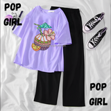 Pop Girl Summer Casual Two Piece Sets