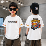 Trendy Kids Raching Car Drop Shoulder T-Shirt – Premium Quality