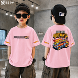 Trendy Kids Raching Car Drop Shoulder T-Shirt – Premium Quality