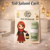 Stylish Eid Salami Card for Kids & Family