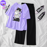 Women's Oversized T shirt And Pant Set