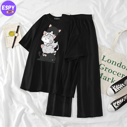 Women's Oversized T shirt And Pant Set