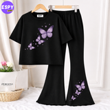 Trendy Women’s Co-Ord Set – Loose Fit Tee & Bootcut Pants