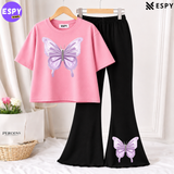 Trendy Women’s Co-Ord Set – Loose Fit Tee & Bootcut Pants