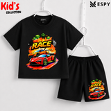 Soft Cotton Drop Shoulder T-Shirt & Shorts Set for Kids