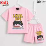 Soft Cotton Drop Shoulder T-Shirt & Shorts Set for Kids