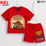 Soft Cotton Drop Shoulder T-Shirt & Shorts Set for Kids