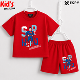 Soft Cotton Drop Shoulder T-Shirt & Shorts Set for Kids