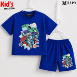 Soft Cotton Drop Shoulder T-Shirt & Shorts Set for Kids
