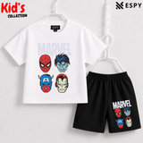 Soft Cotton Drop Shoulder T-Shirt & Shorts Set for Kids