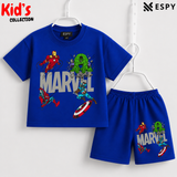 Soft Cotton Drop Shoulder T-Shirt & Shorts Set for Kids