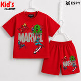 Soft Cotton Drop Shoulder T-Shirt & Shorts Set for Kids