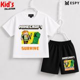 Premium Cotton Kids Co-Ord Set | Drop Shoulder T-Shirt & Shorts