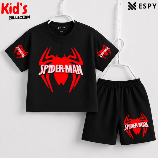 Soft Cotton Drop Shoulder T-Shirt & Shorts Set for Kids