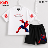 Soft Cotton Drop Shoulder T-Shirt & Shorts Set for Kids