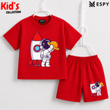 Soft Cotton Drop Shoulder T-Shirt & Shorts Set for Kids