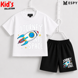 Soft Cotton Drop Shoulder T-Shirt & Shorts Set for Kids