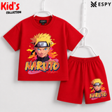 Soft Cotton Drop Shoulder T-Shirt & Shorts Set for Kids