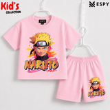 Soft Cotton Drop Shoulder T-Shirt & Shorts Set for Kids