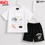 Soft Cotton Drop Shoulder T-Shirt & Shorts Set for Kids