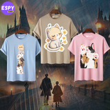 Combo Cat Printed Haif Sleeve T shirt