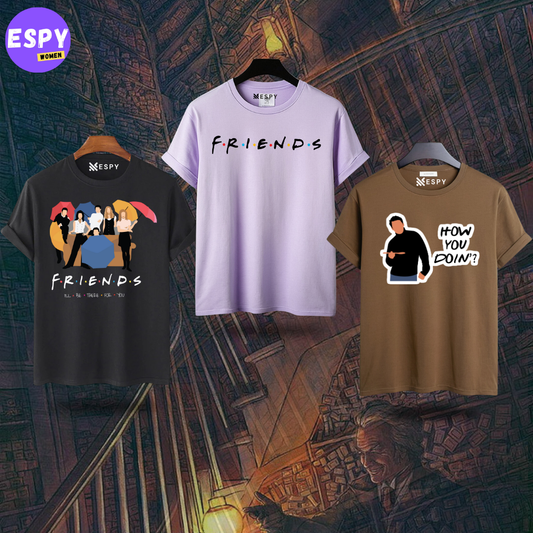 Combo Friends Printed Haif Sleeve T shirt