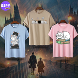 Combo Cat Printed Haif Sleeve T shirt