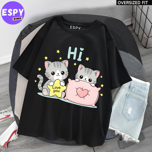 Urban Kawaii Oversized T-Shirt – Women’s Loose Summer Fit