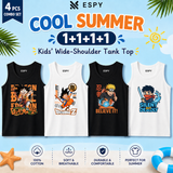 Boys & Girls Sleeveless Tank Tops – 4 PCS Cotton Combo Set