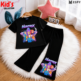 Trendy Kids 2-Piece Outfit Set – Top & Black Flared Pants