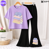 Trendy Women’s Co-Ord Set – Loose Fit Tee & Bootcut Pants
