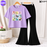 Trendy Women’s Co-Ord Set – Loose Fit Tee & Bootcut Pants