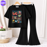 Trendy Women’s Co-Ord Set – Loose Fit Tee & Bootcut Pants