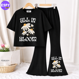 Trendy Women’s Co-Ord Set – Loose Fit Tee & Bootcut Pants