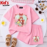 Kids Matching Drop Shoulder T-Shirt and Shorts Set