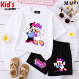 Kids Matching Drop Shoulder T-Shirt and Shorts Set
