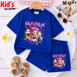Kids Matching Drop Shoulder T-Shirt and Shorts Set