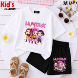 Kids Matching Drop Shoulder T-Shirt and Shorts Set