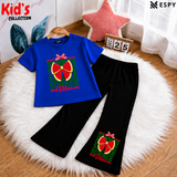 Trendy Kids 2-Piece Outfit Set – Top & Black Flared Pants