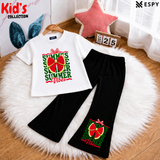 Trendy Kids 2-Piece Outfit Set – Top & Black Flared Pants