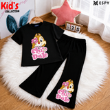Trendy Kids 2-Piece Outfit Set – Top & Black Flared Pants