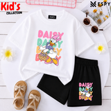 Kids Matching Drop Shoulder T-Shirt and Shorts Set