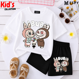 Kids Matching Drop Shoulder T-Shirt and Shorts Set