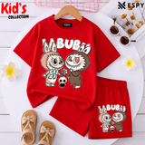 Kids Matching Drop Shoulder T-Shirt and Shorts Set