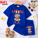 Kids Matching Drop Shoulder T-Shirt and Shorts Set