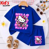 Kids Matching Drop Shoulder T-Shirt and Shorts Set
