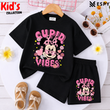 Kids Matching Drop Shoulder T-Shirt and Shorts Set