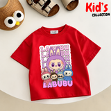 Kids Girls Labubu Drop Shoulder T-Shirt