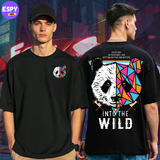 Buy Men's Black Graphic Printed Oversized T-shirt
