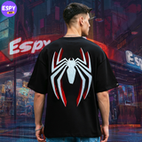 Buy Men's Black Graphic Printed Oversized T-shirt